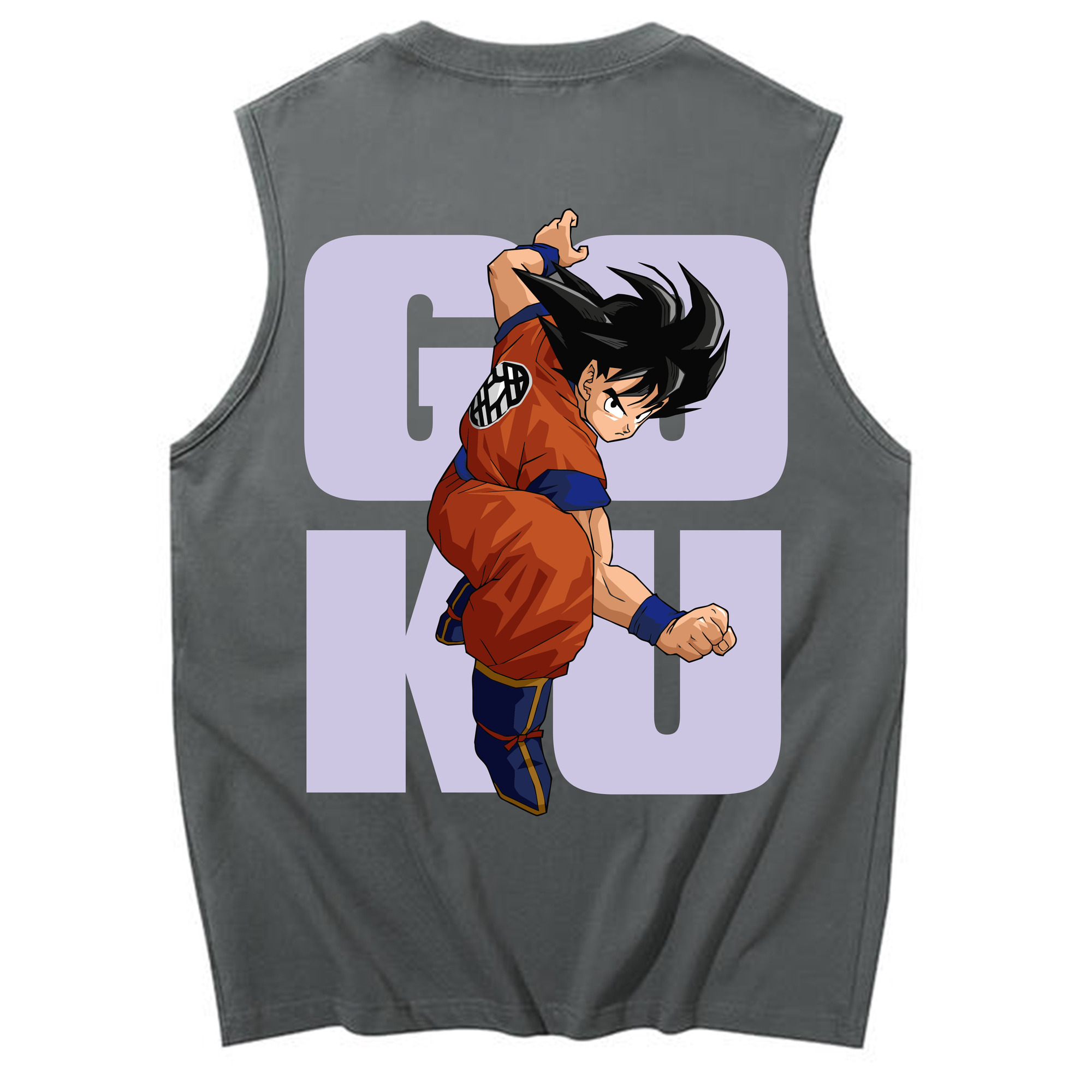 （画像用） ドラゴンボール 孫悟空（そん ごくう）Son Goku カカロット DRAGON BALL Kakarotto コットン100％タンクトップ（背面プリント）